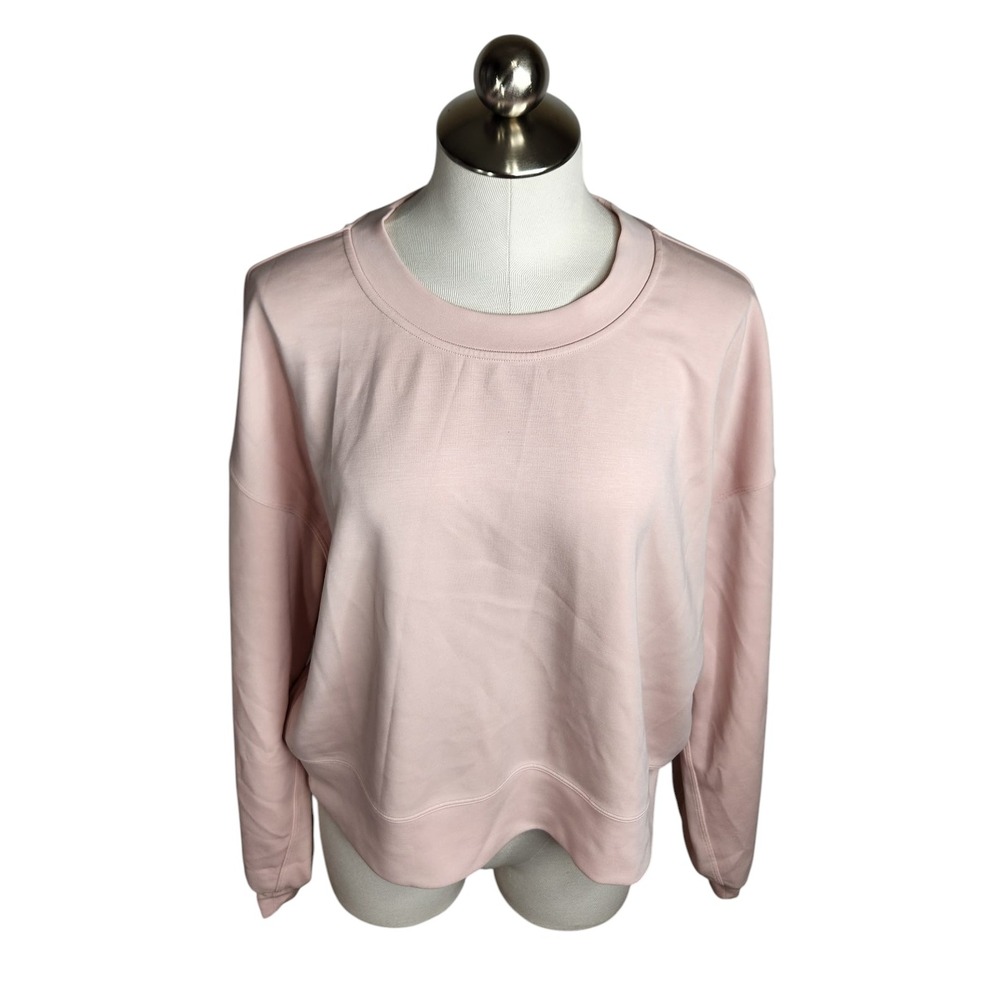 Lululemon Perfectly Oversized Cropped Crew Size 10 Softstreme Pink Athleisure